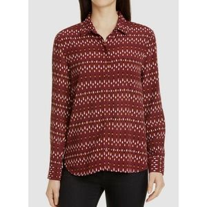 Equipment Leema Top Tawny Port Button Down Shirt M